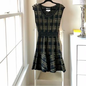 😍 Phillip Lim metallic knit fit and flare dress